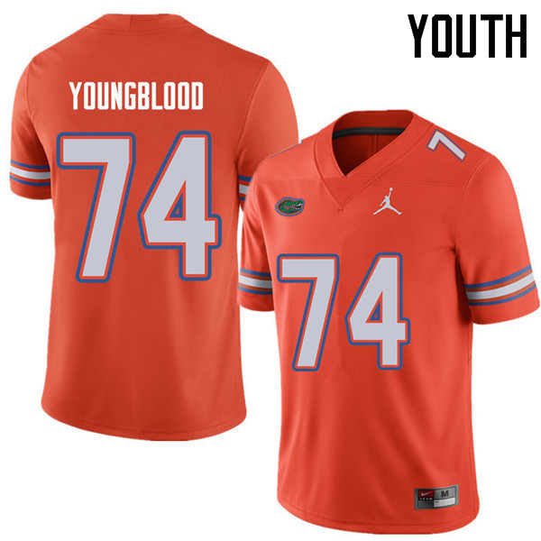 Jordan Brand Youth #74 Jack Youngblood Florida Gators College Football Jerseys Sale-Orange - Click Image to Close